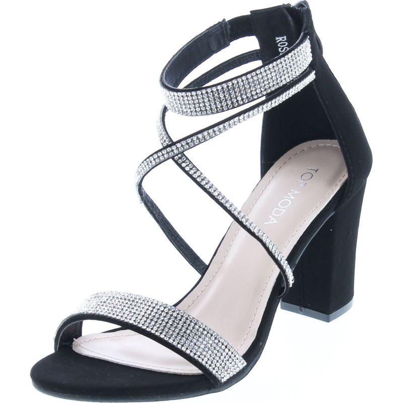 Top Moda Rosa-66 Black Womens Sandals 8 New